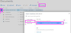 Business collaboration sharing links and Alerts on OneDrive for