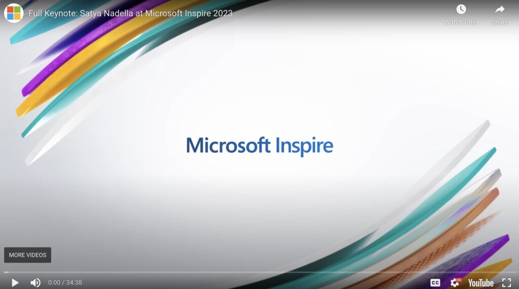Microsoft Inspire 2023 Keynote